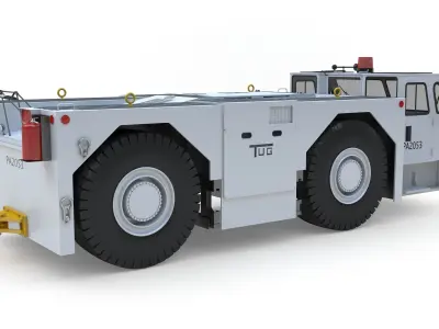  Heavy Tug Aircraft Tractor 3D model