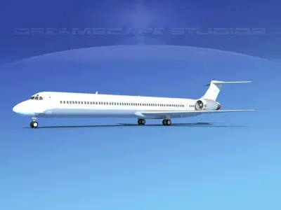 McDonnell Douglas MD-90 Unmarked 1 3D model