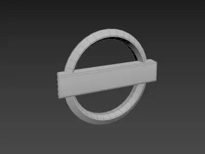 Nissan low poly metallic logo Free low-poly 3D model