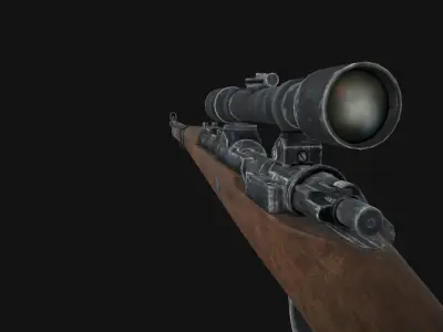 Mauser 98k Low-poly 3D model