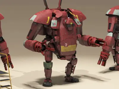 Sci-fi mech 3D model 3D model
