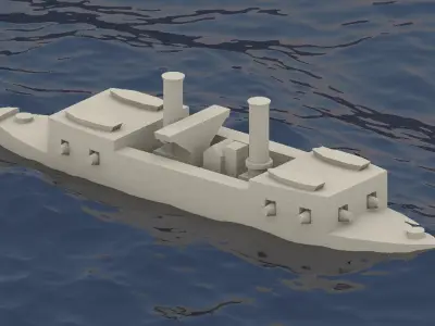 Brazilian Ironclad Cabral 3D print model