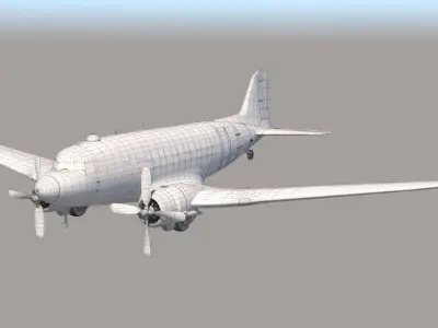 Douglas C-47 - 1948 Republic of China 3D model