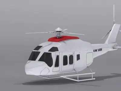 AgustaWestland AW169  Low-poly 3D model