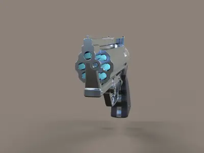 Revolver from the movie Rest In Peace Department 3D model