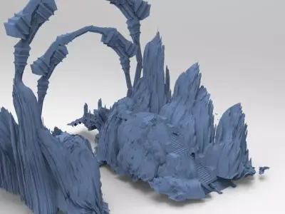 Medusa Cliff Pass way 3D model