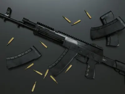 AK12BR Low-poly 3D model