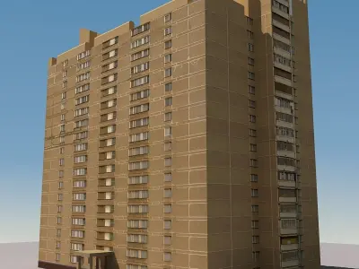 Building Lowpoly Low-poly 3D model