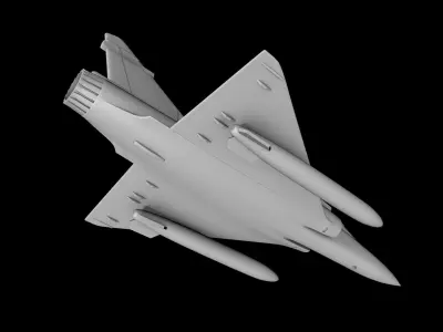 MIRAGE 2000 FIGHTER AIRCRAT SCALE 1-72 STL FILE 3D print model