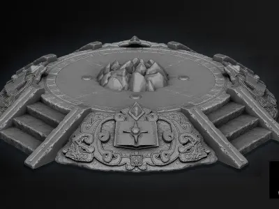 AZTEC PYRAMID ALTAR 3d Model 3D model