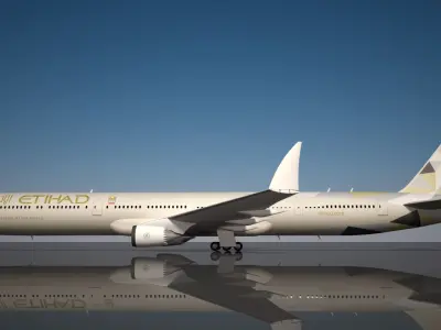 Etihad boeing 777 - 9X New 3D model