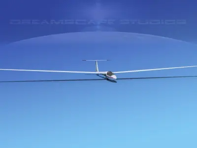 Schleicher ASW 22 Sailplane V04 3D model