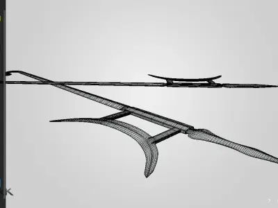 Shuang Gou the Twinswords Low-poly 3D model