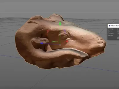 Egyptian goat head 3D model