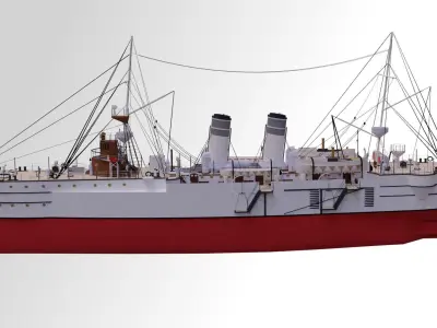 Classic Yacht 3D model