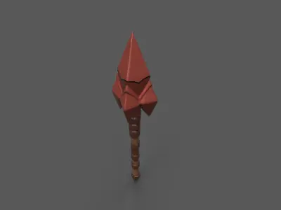 Stylized Tribal Spear - Game Ready 3D Model Free low-poly 3D model
