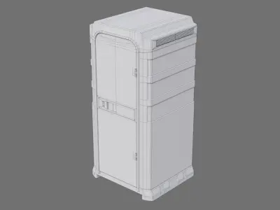 Portable Toilet 2B Low-poly 3D model