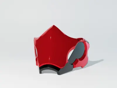Red Hood Mask Helmet Cosplay STL 3D Print file halfmask 3D print model