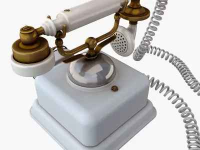 Vintage Rotary Phone 3D model