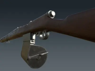 Mondragon WW1 rifle game-ready PBR Low-poly 3D model
