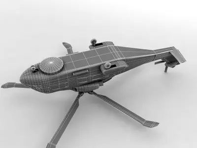  Agusta Westland EH-101 Helicopter Low-poly 3D model