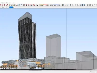 Sketchup Office building J8 3D model