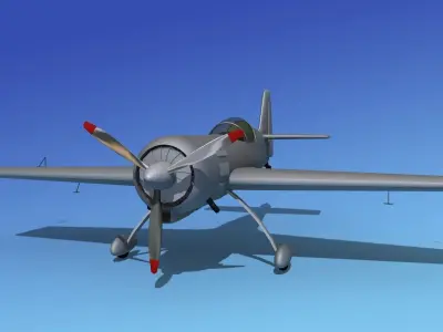 Sukhoi SU-26 Aerobat Bare Metal 3D model