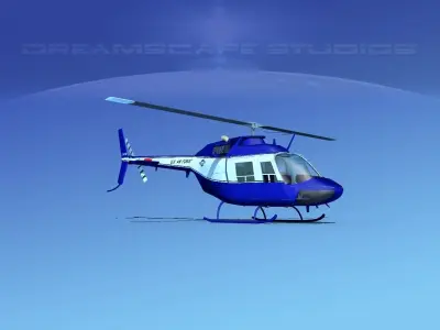 Bell OH-58B US Air Force 3D model