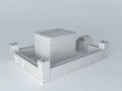 Brick castle Free 3D model