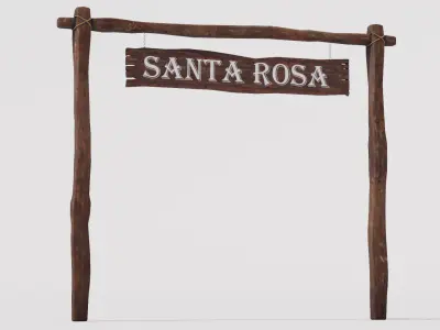 Gate 01 Low-poly 3D model