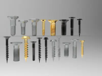 Screws Free 3D model