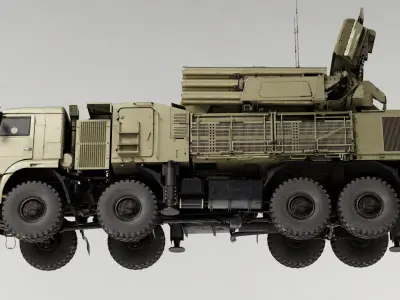 Pantsir S2 Air Defense System 3D model