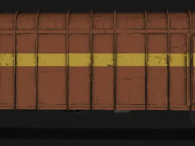 Blender Crafted BCNA Wagon  Realistic  Animated Simulator Ready 3D model