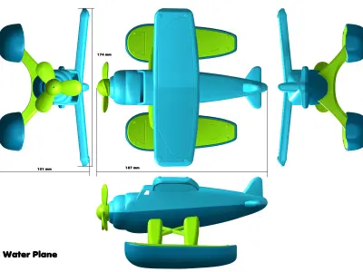 Water plane 3D model