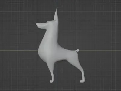Dog Base Model Low-poly 3D model