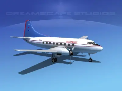 Martin 404 Southeast Airlines 2 3D model