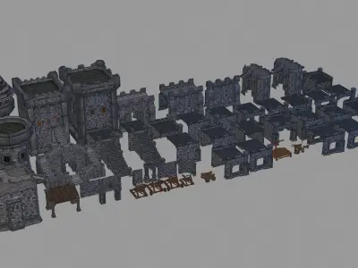 Medieval Castle Builder 1 0 Low-poly 3D model