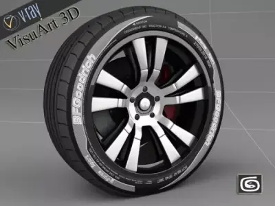 Wheel concept 2 3D model