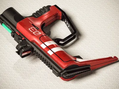 Sci-fi Beam SMG PBR Low-poly 3D model