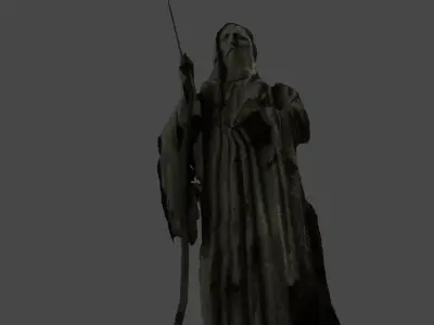 Saint Benedict Statue Free 3D model