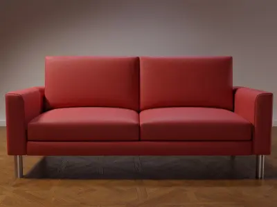 RedSofa leather sofa Free low-poly 3D model