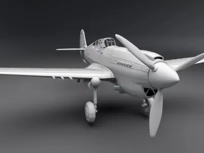 P 40 Warhawk Scale model 3D print model