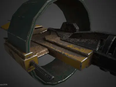 SciFi portal gun Low-poly 3D model