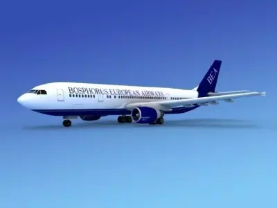 Airbus A300 Bosphorus European 3D model