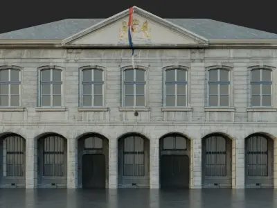 Urban Building Low-poly 3D model