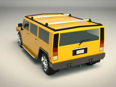 Low Poly SUV 04 Low-poly 3D model