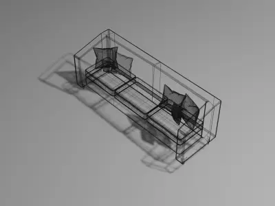 Leather Couch Free 3D model buy