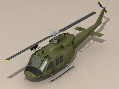B 212 army 3D model