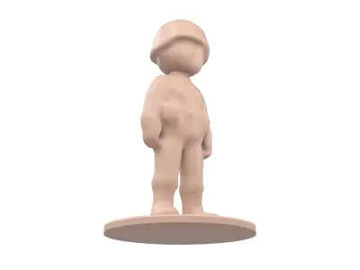 Plastic Soldier Toy v1 002 Low-poly 3D model