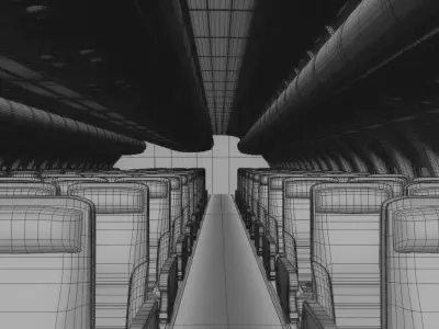 Airplane Interior Cabin  3D model